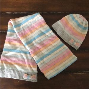 GAP Women’s Pastel Striped Scarf & Hat Set